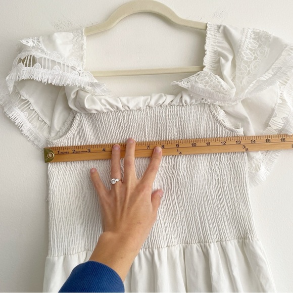 Anthropologie Piexoto Wyatt Off the Shoulder Midi Dress Cottagecore Coquette L - Picture 13 of 15